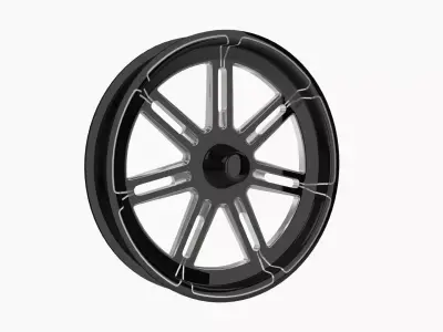 FTD Customs Valor dragster front wheel Low-poly 3D model