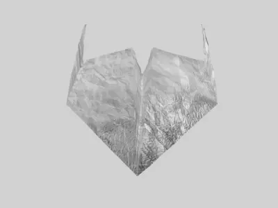 Crumpled Paper Plane Free low-poly 3D model