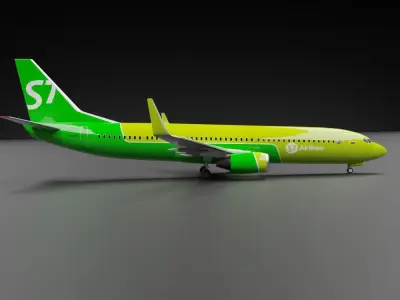 Boeing 737-800 S7 Airlines  Livery 3D model 3D model