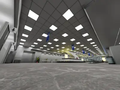 Airport from inside -BaggageClaim 3D model