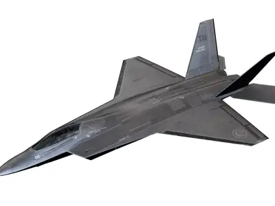 TAI TF-X Turkish stealth Fighter Low-poly 3D model