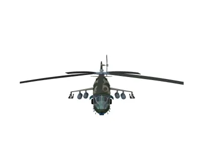 Russian military helicopter 3D model