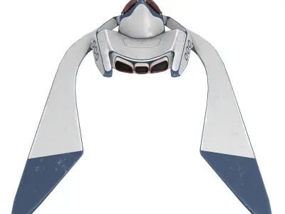 Sci-fi Aircraft Low-poly 3D model