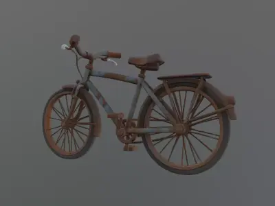 rusty bicycle 3D model