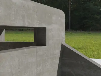 WW2 Bunker Low-poly 3D model