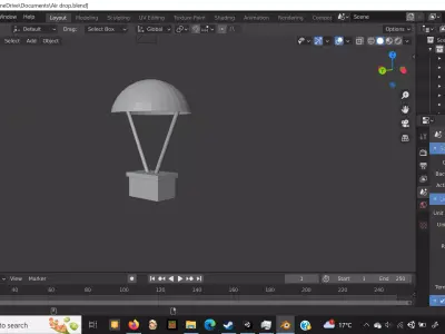 Air drop Free low-poly 3D model