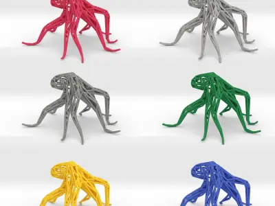 Octopus orange 3D print model