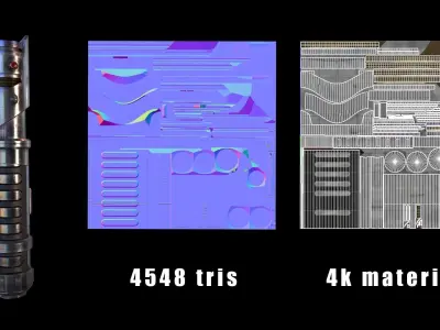 Light Saber Low-poly 3D model