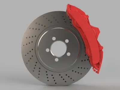 Brake Disk and Caliper 3D model