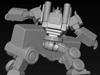 Optimus Prime Transformers G1 Truck Hybrid-Detailed 3D Printable 3D print model