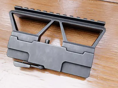 AK picatinny rail mount Free low-poly 3D model