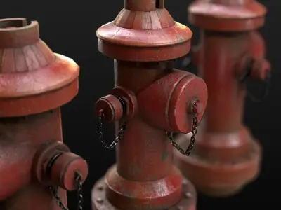 Dirty Fire Hydrant Free low-poly 3D model
