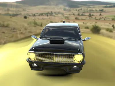 Tuning Volga Free low-poly 3D model