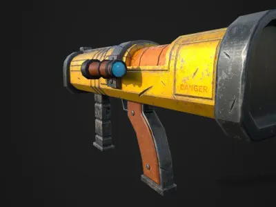 Stylized Rocket Launcher Low-poly 3D model