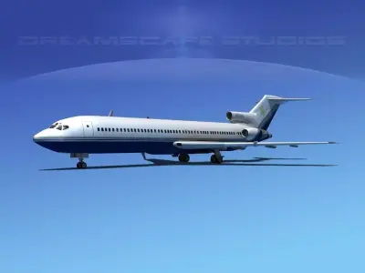 Boeing 727-200 United Holdings 3D model
