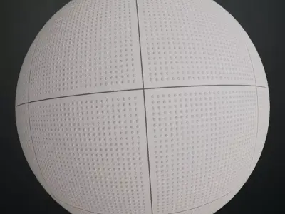 Acoustic Perforated Ceiling Panel PBR Seamless Texture