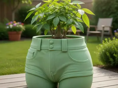 3D Printed Shorts Flower Pot - Funny Jeans Planter STL 3D print model