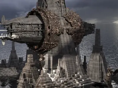 Ritual Mazes Hidden Temple dungeon Kitbash 2 3D model