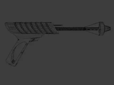 scifi guns Low-poly 3D model