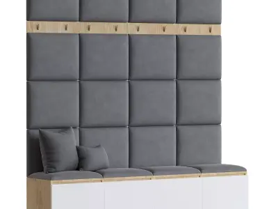 hallway set 6 stowaway storage bench bedroom furniture sets home 3D model