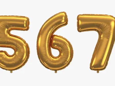 Number balloons 3D model