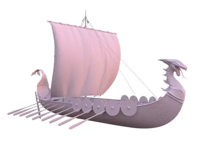 Drakkar Viking Ship 3D model