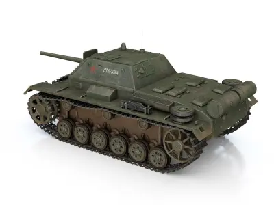 SU-76i Soviet Assault gun 3D model