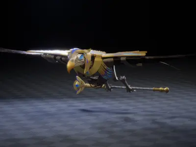 EGYPTIAN BIRD 3D MODEL Low-poly 3D model