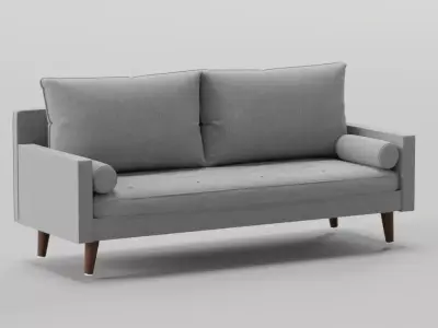  modern elegant grey sofa Free 3D model