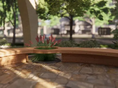 Master park-Regional park project-Private Park Landscape Low-poly 3D model