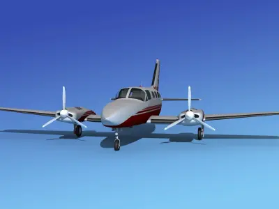 Cessna 414A Chancellor V10 3D model