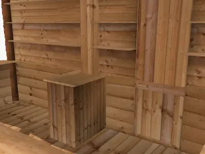 Kiosk on the beach 3D model