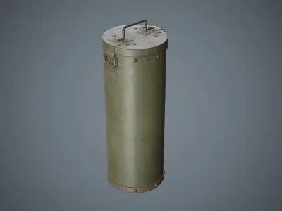 Ammunition Shell Container Low-poly 3D model