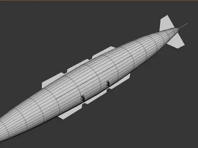 Joint Direct Attack Munition-JDAM Low-poly 3D model