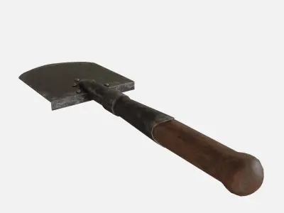 Sapper shovel Low-poly 3D model