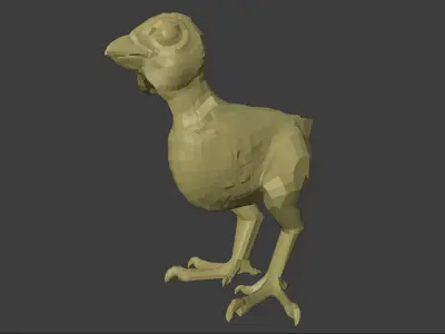 Dinosaur Chicken Low-poly 3D model