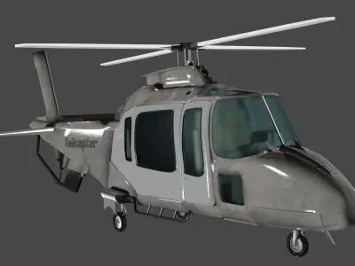 Helicopter 01 Low-poly 3D model