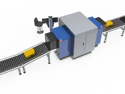 Airport Baggage Scanner X Ray Point 3D model