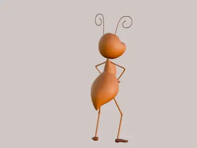 Ant character 3D model in cartoon style 3D model