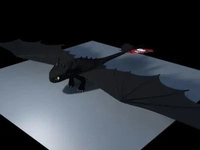 Toothless Dragon Anime 3D model
