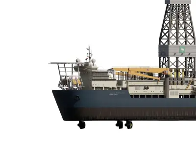 DP3 Offshore Oil Drilling Platform 3D model