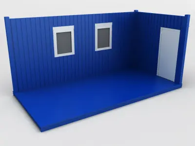 Container shipping house 3D model