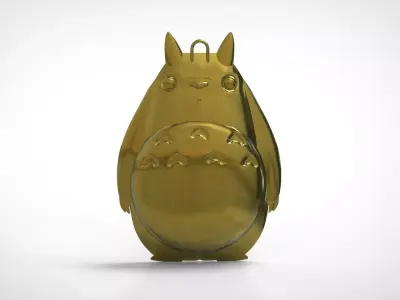 totoro gold figurine 3D print model