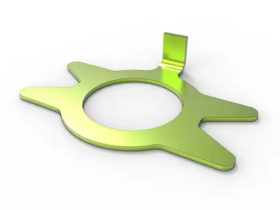 Locking tab washer 3D model