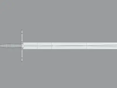 Executioner Sword - Richtschwert Low-poly 3D model