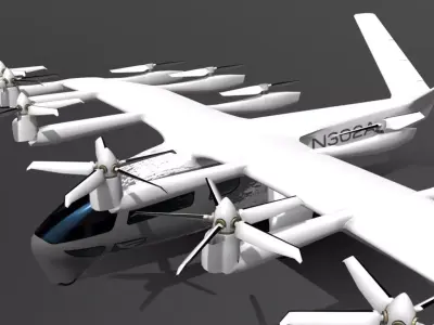 Archer EVTOL 2 Livery Low-poly 3D model