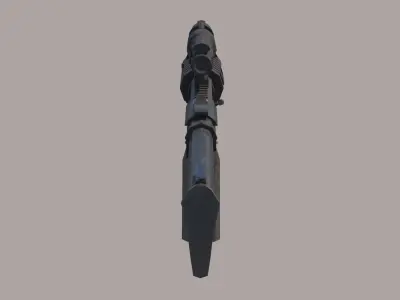 Assault Rifle Low-poly 3D model 16