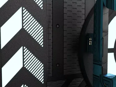 Sci-Fi Robotic Workstation Console V2 - Low Poly Game Ready Low-poly 3D model