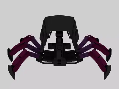 Mech Spider RIGGED Low-poly 3D model
