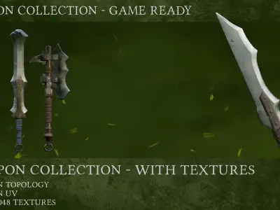 weapons pack Free low-poly 3D model